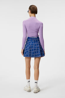 Women | Jane Print Skirt | Outline Bridge Wave Blue