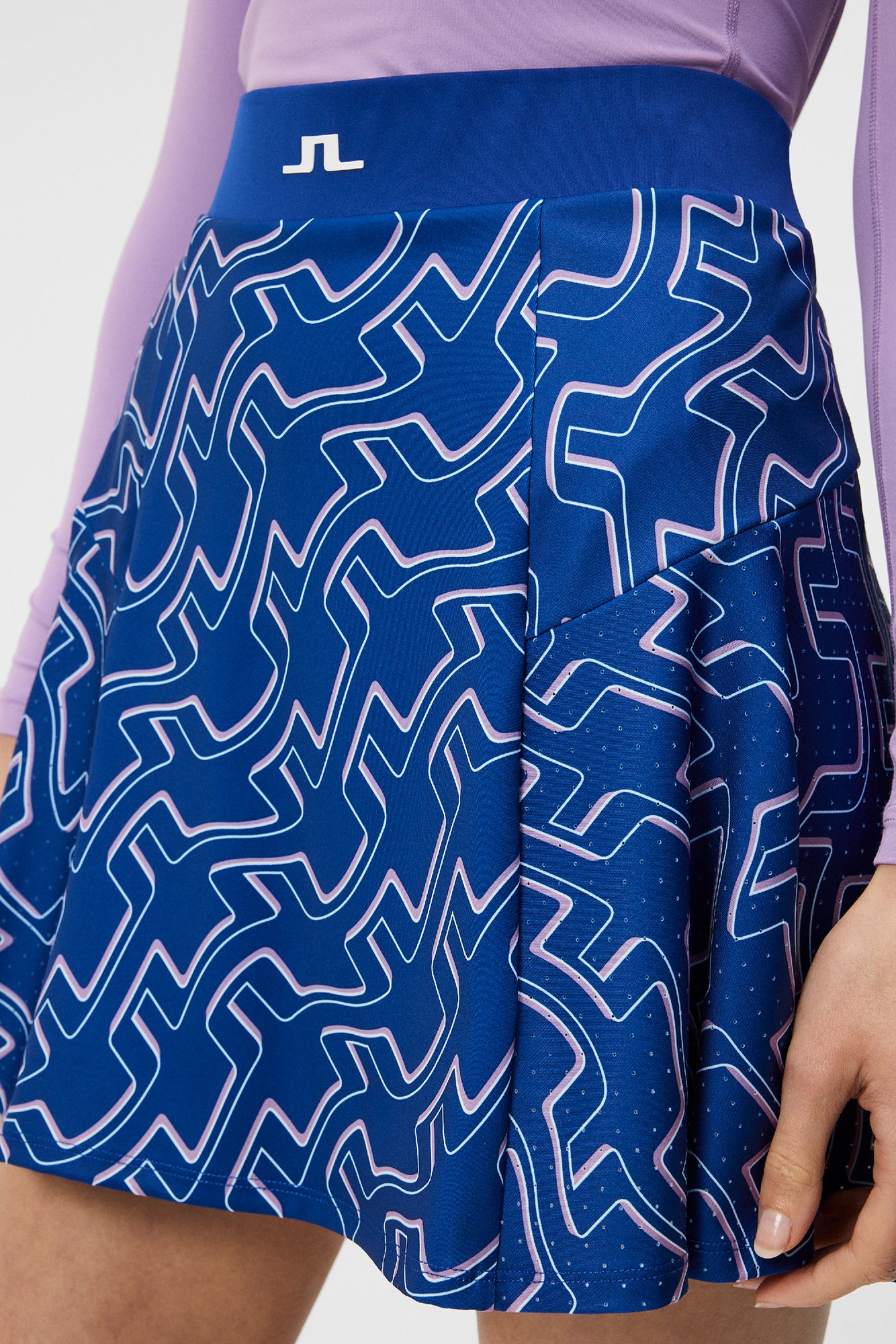 Women | Jane Print Skirt | Outline Bridge Wave Blue