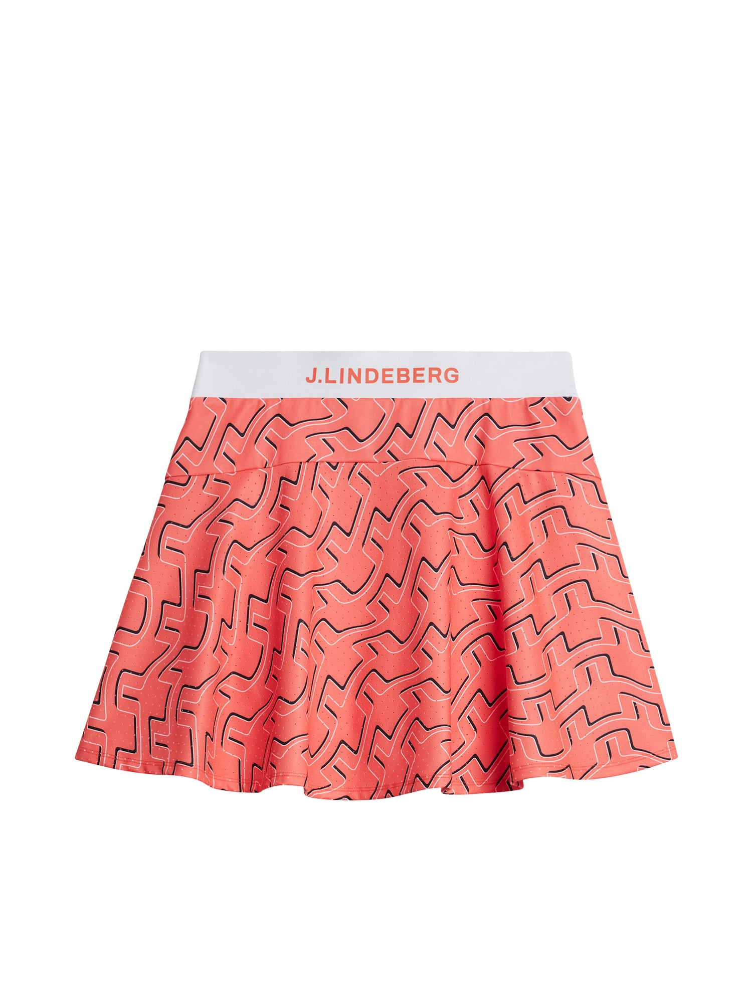 Women | Jane Print Skirt | Outline Bridge Wave Coral