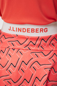 Women | Jane Print Skirt | Outline Bridge Wave Coral