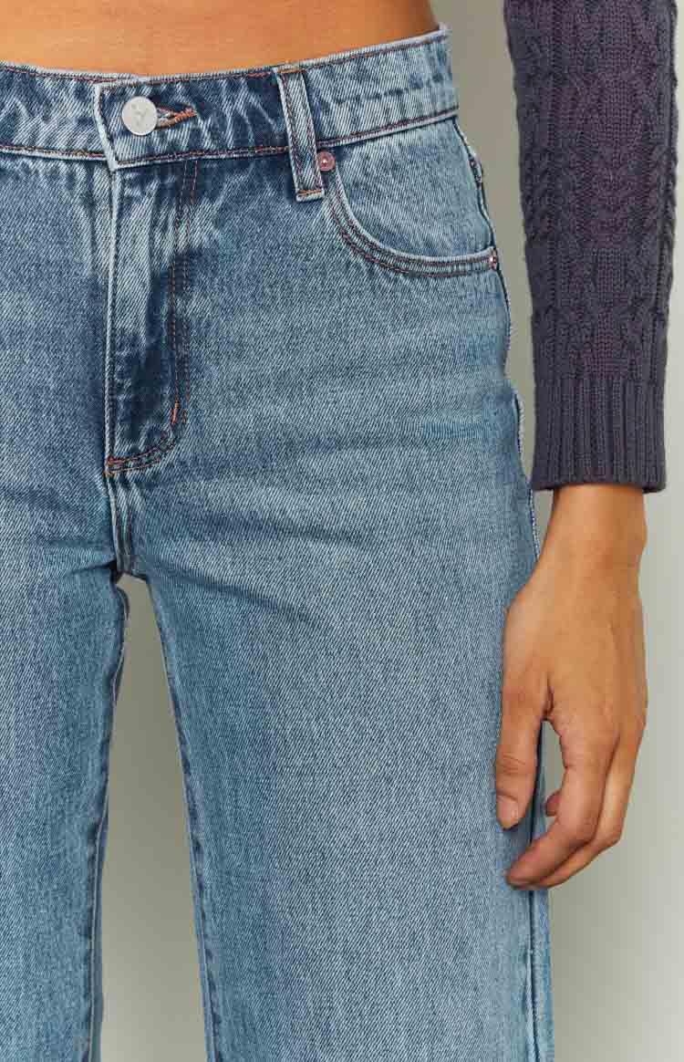 Abrand Scout 95 Mid Straight Crop Jeans | Blue