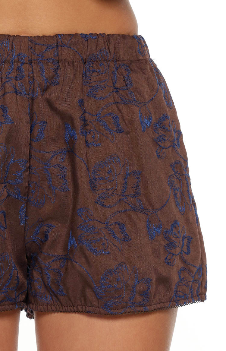 Ailany Floral Shorts | Brown