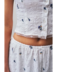 Aletta Skirt | Embroidered White