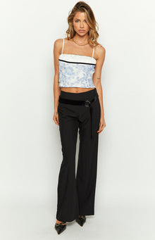 Alistair Belt Flare Pants | Black