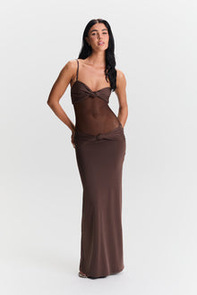 Amara Maxi Dress | Brown