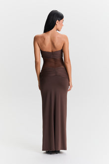 Amara Maxi Dress | Brown