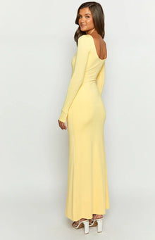 Amber Glow Long Sleeve Maxi Dress | Yellow