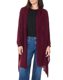 Amicale Cashmere | Women | Cashmere Feather Weight Travel Wrap | Bordeaux
