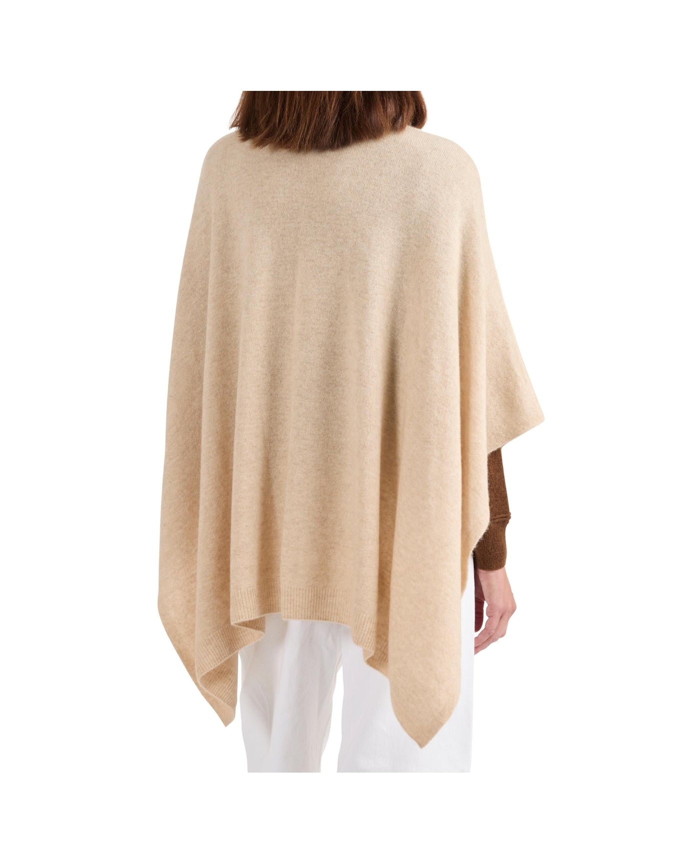 Amicale Cashmere | Women | Cashmere Poncho | Oatmeal V1