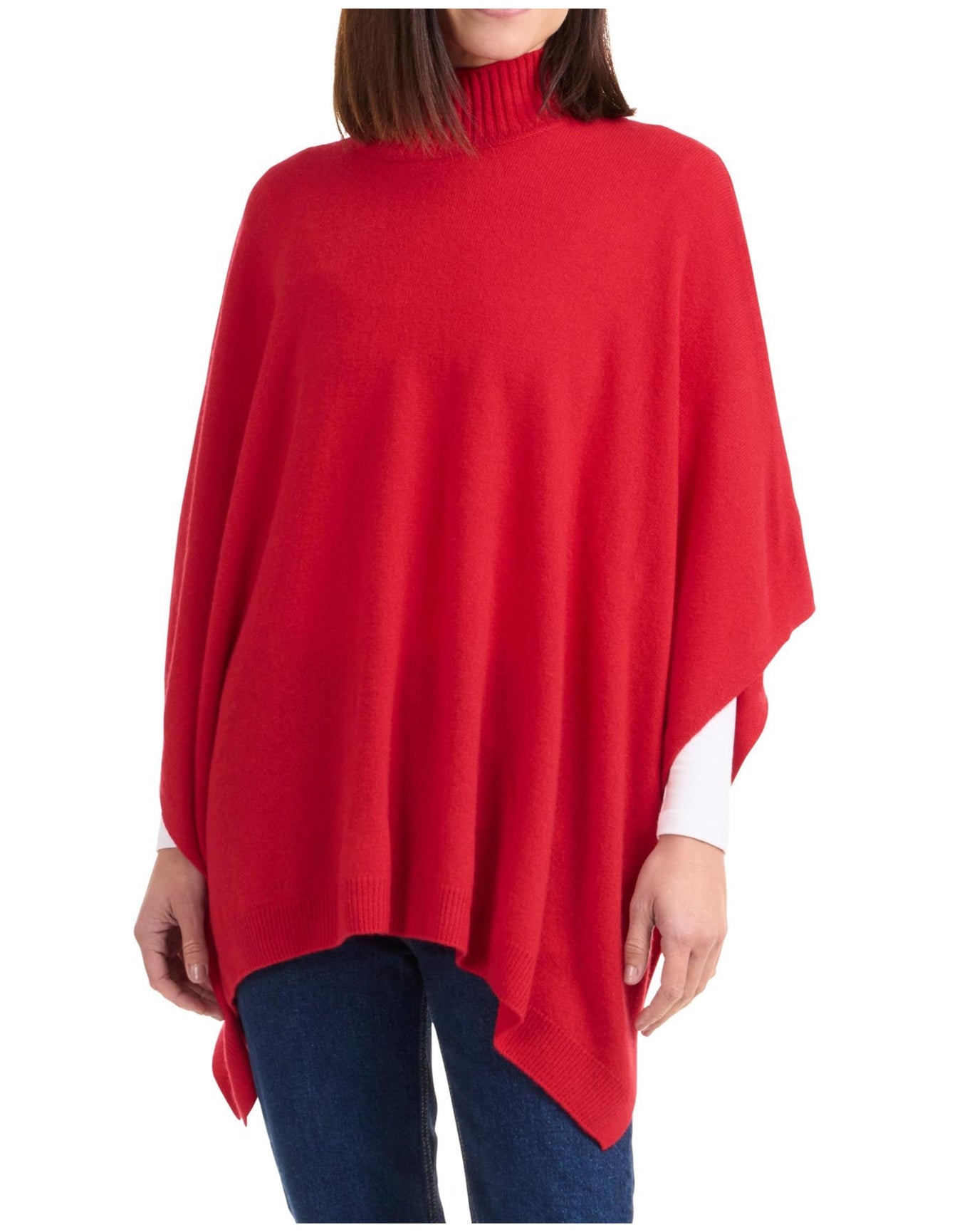 Amicale Cashmere | Women | Cashmere Poncho | Red