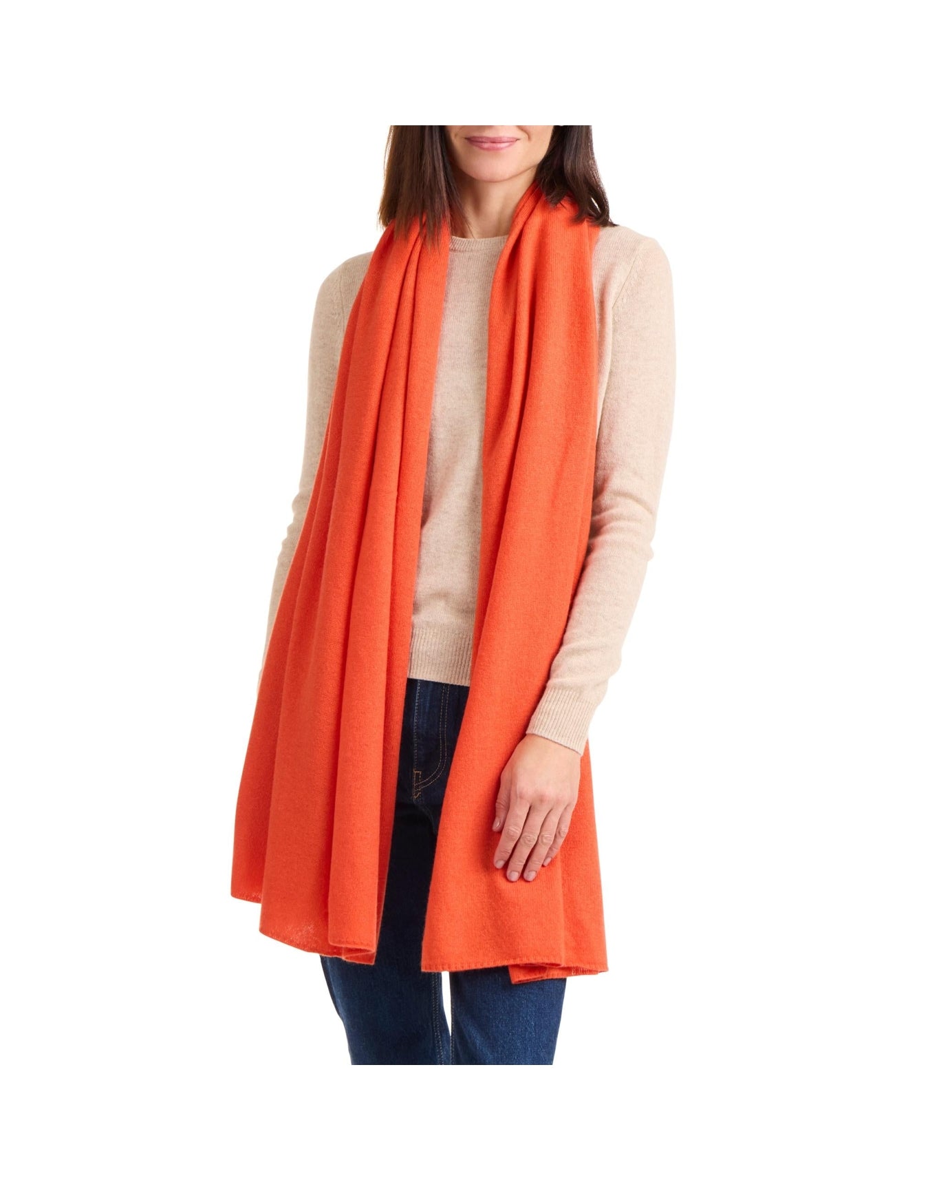 Amicale Cashmere | Women | Wrap | Orange V1