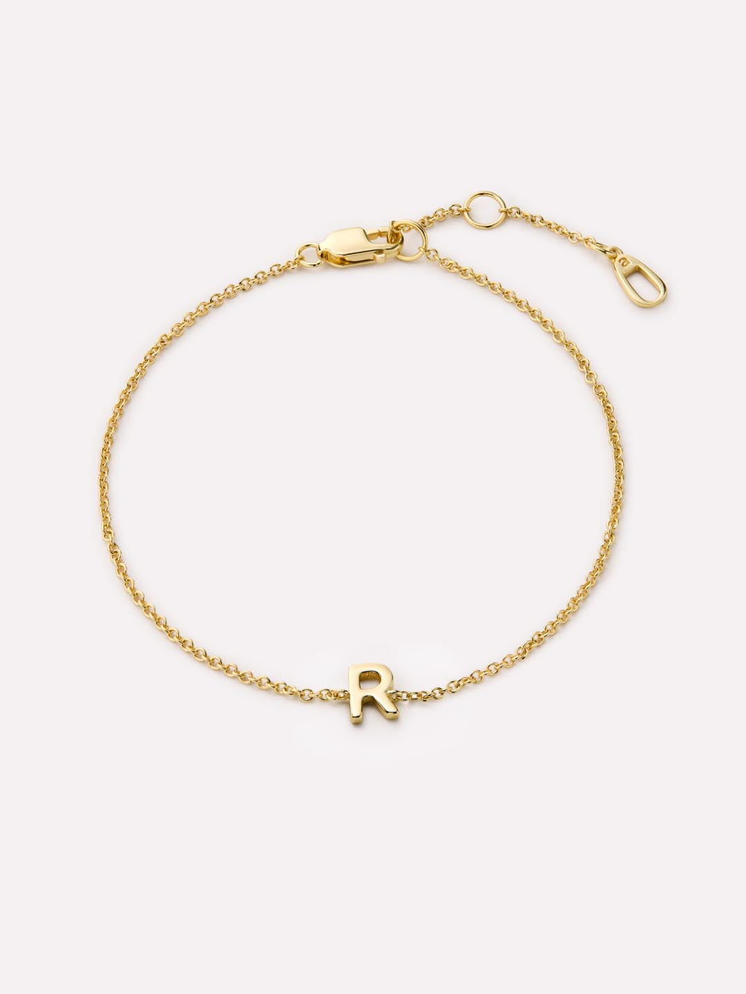 Initial Bracelet - Letter Bracelet | 14K Gold on Sterling Silver