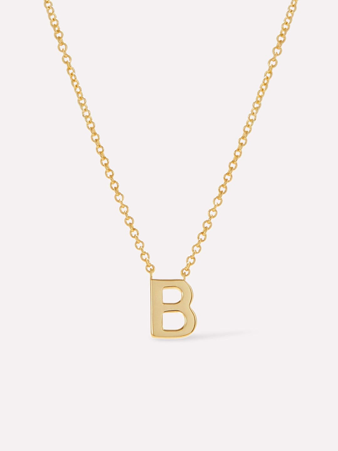 Gold Initial Necklace - Letter Necklace | 14K Gold on Sterling Silver
