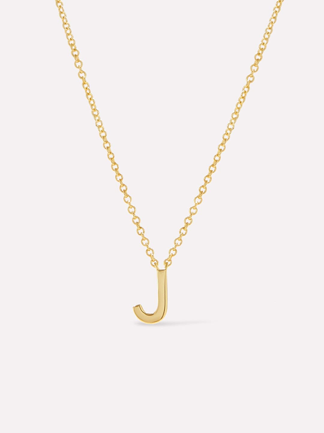 Gold Initial Necklace - Letter Necklace | 14K Gold on Sterling Silver