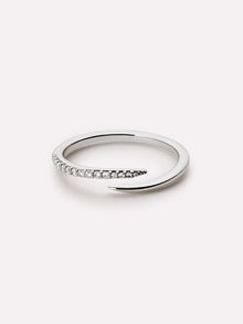 Ana Luisa Jewelry Rings Bypass Rings Bypass Ring Oren Silver Rhodium