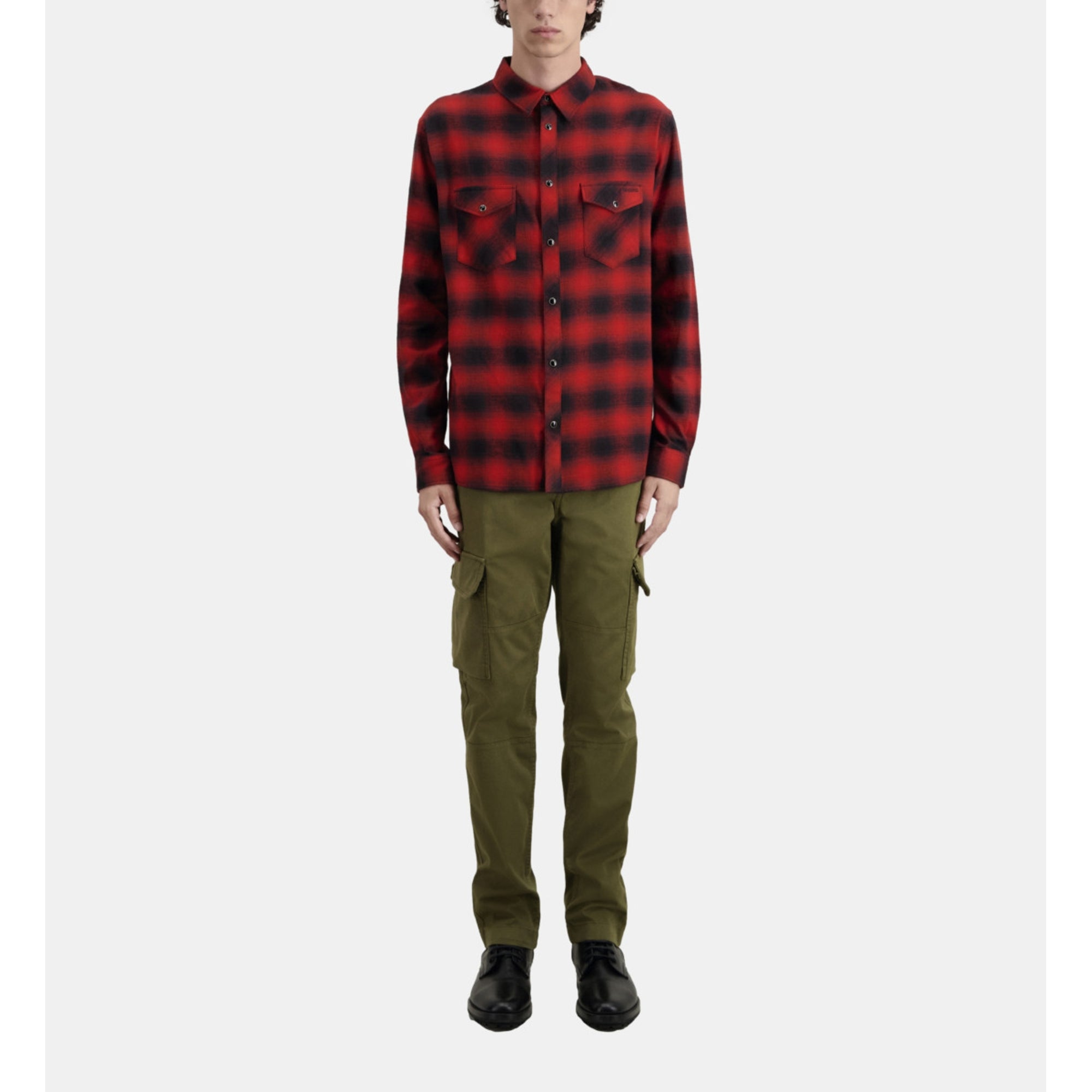 Checke Shirt | Men | Black x Red