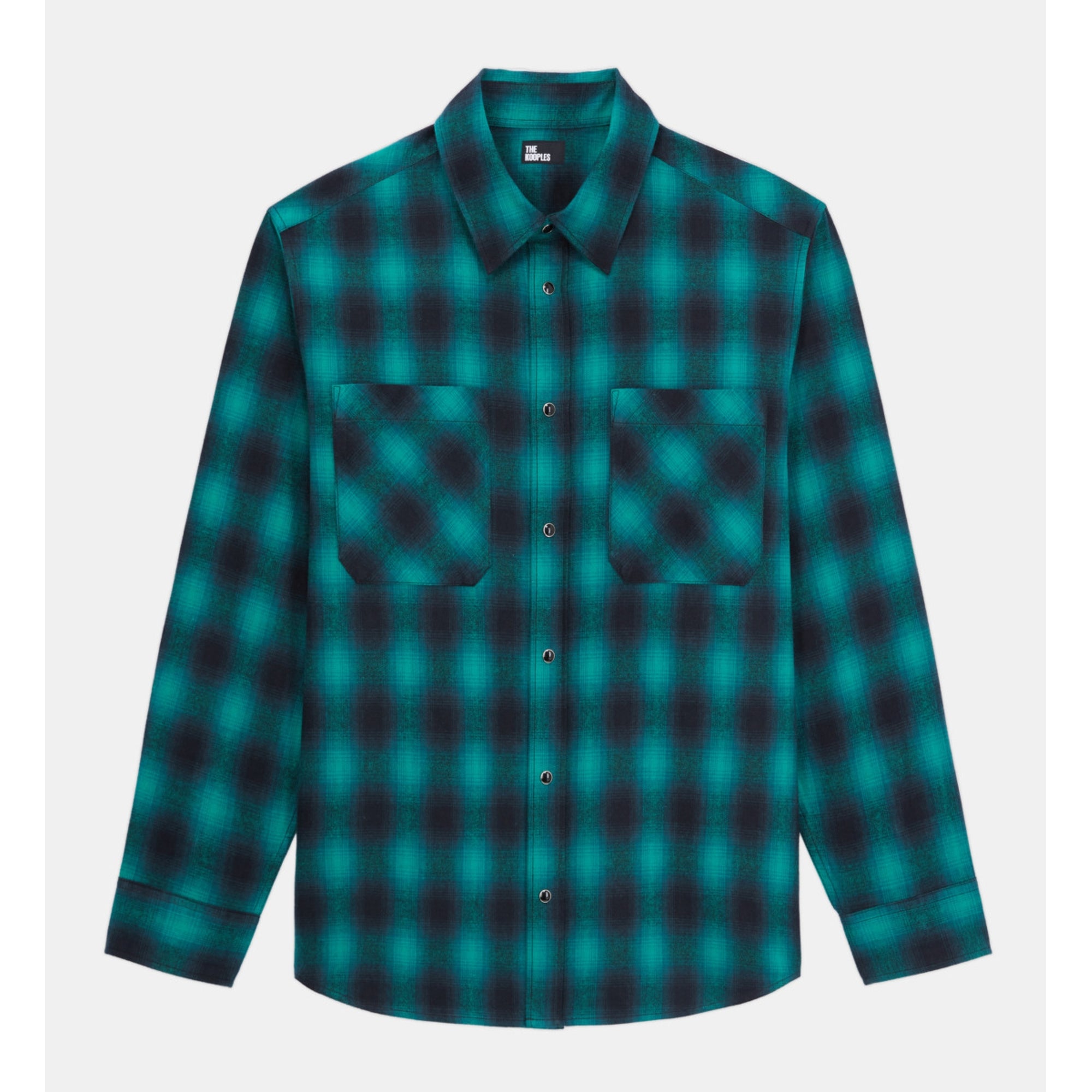 Checked Overshirt | Men | Black x Green