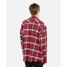 Checked Overshirt | Men | Black x Red x White