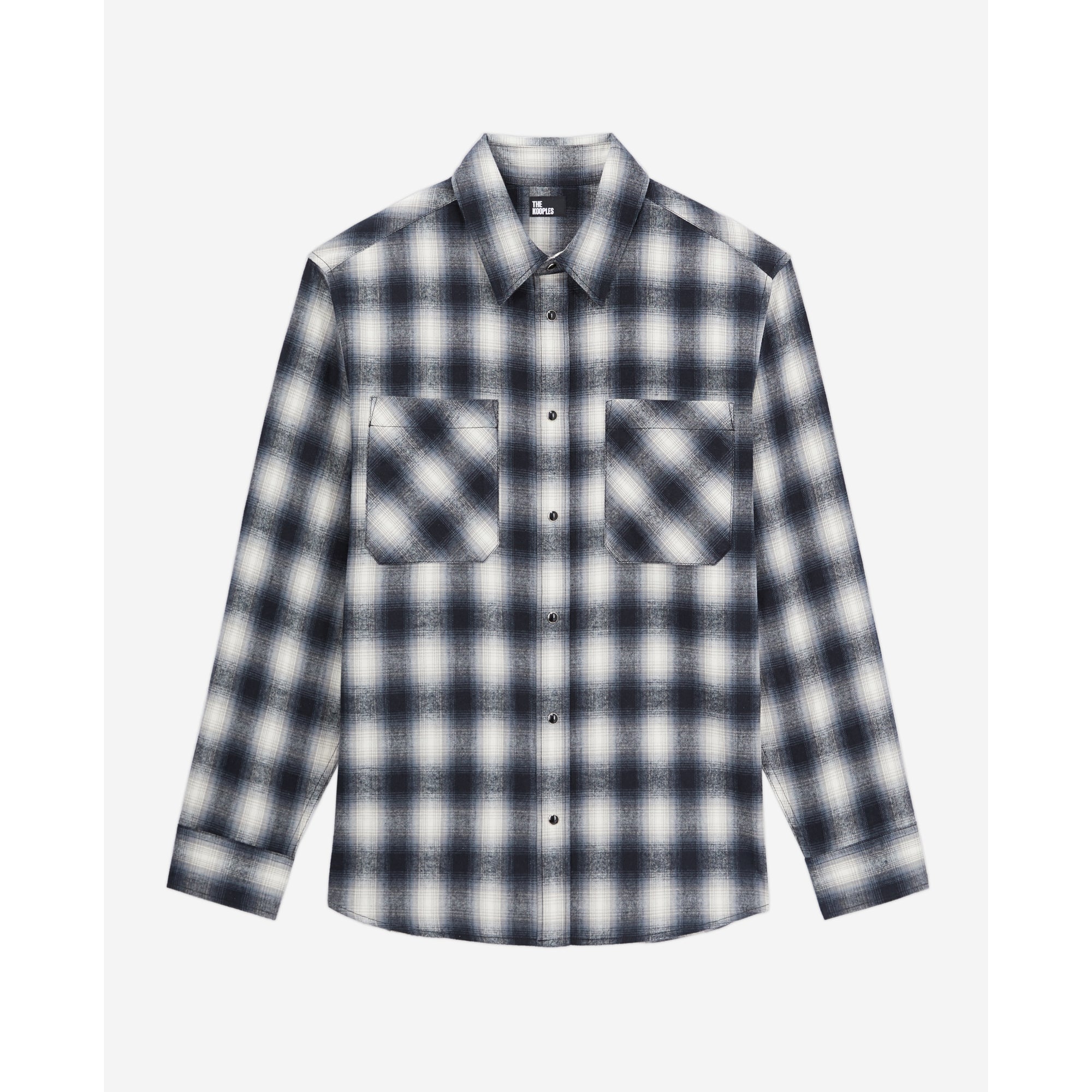 Checked Overshirt | Men | Black x White