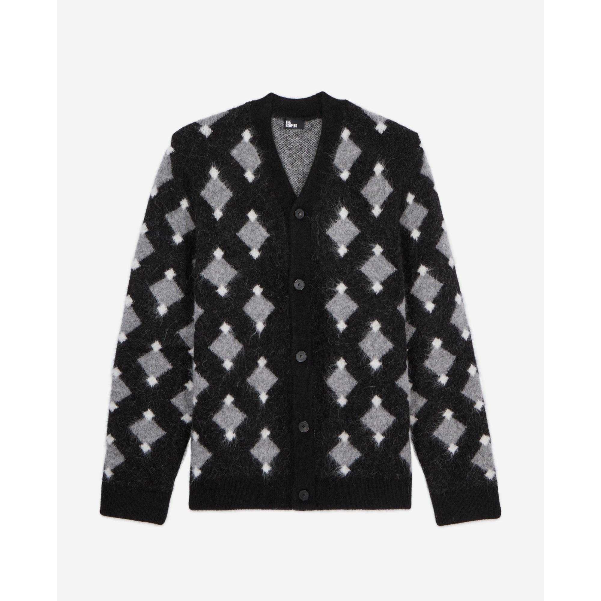 Diamond Cardigan | Men | Black Grey White