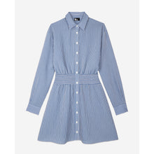 Striped Mini Shirt Dress | Women | Blue White