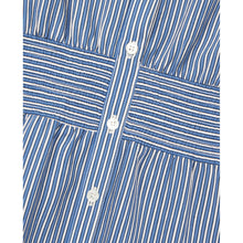 Striped Mini Shirt Dress | Women | Blue White