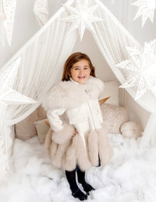 Anna Beige Fur Capelet