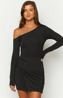 Antonio Long Sleeve Mini Dress | Black
