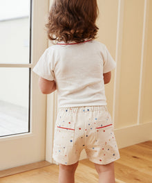 Kids Unisex | Crossbody Short Sleeve One-piece | White/Red