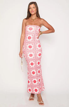 Arizona Tile Print Maxi Dress | Red