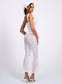 Veronica Lace Maxi Dress | White