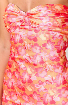 Ashley Formal Maxi Dress | Pink And Orange Floral
