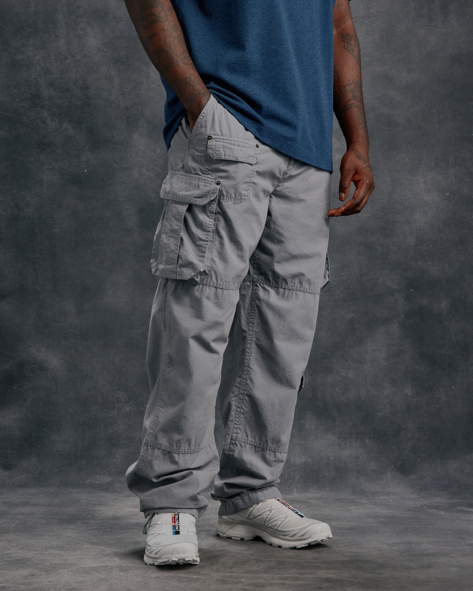 Multi Pocket Cargo Pant - Grey