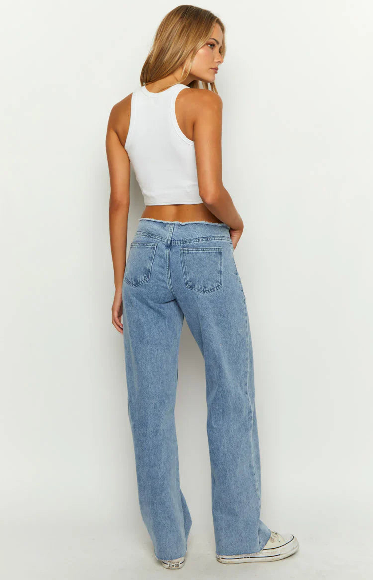Austin Mid Rise Jeans | Mid Wash Blue Denim