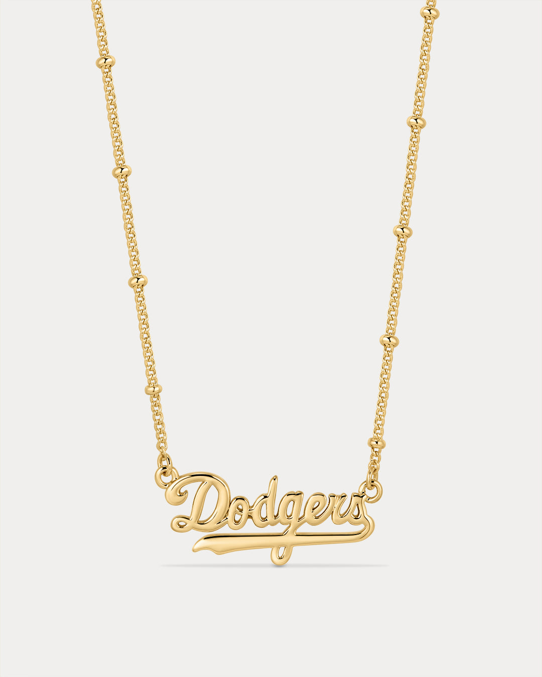 Bijoux Sport by Luv Aj MLB Nameplate Pendant Necklace | Los Angeles Dodgers | Gold