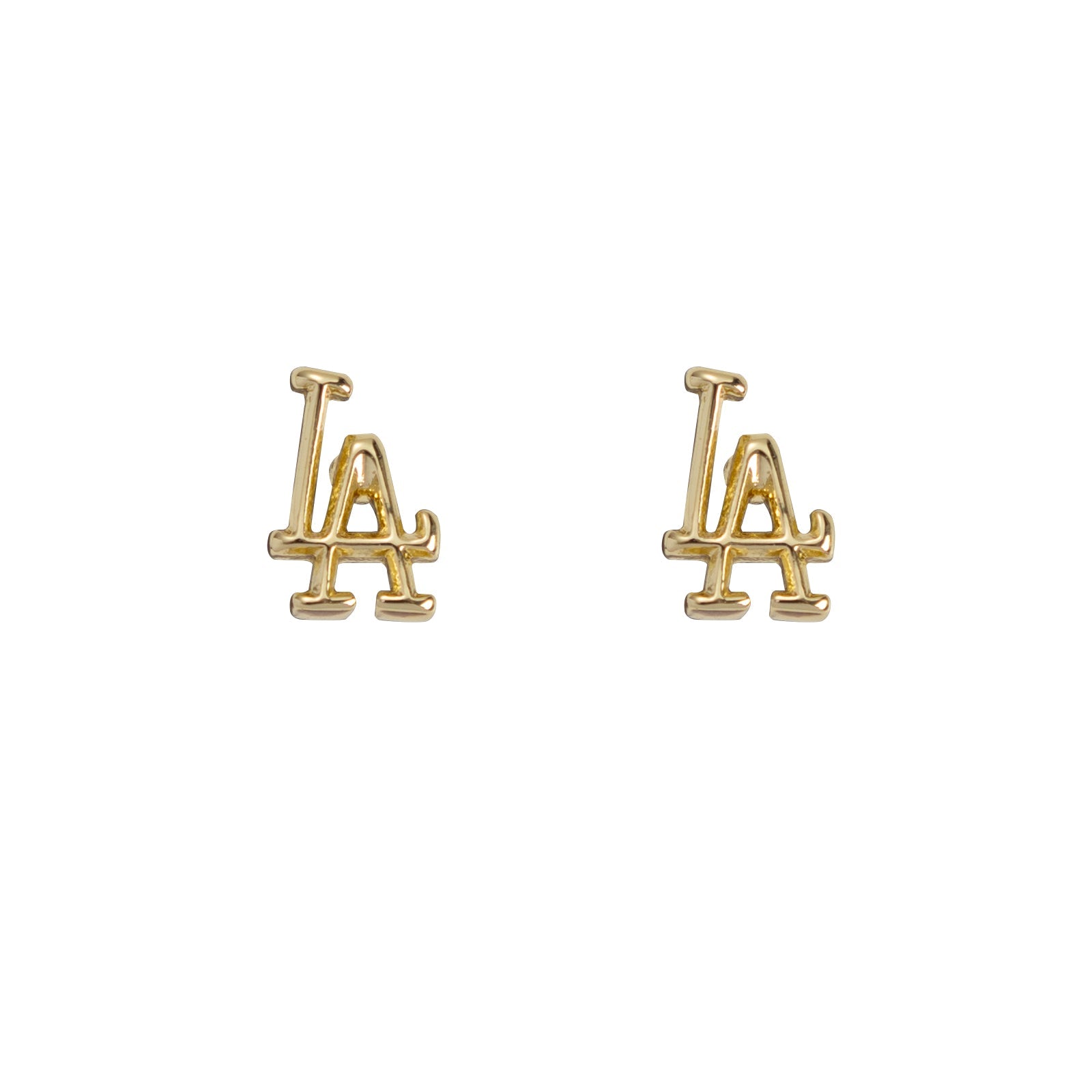 Bijoux Sport by Luv Aj MLB Logo Stud Earrings | Los Angeles Dodgers | Gold