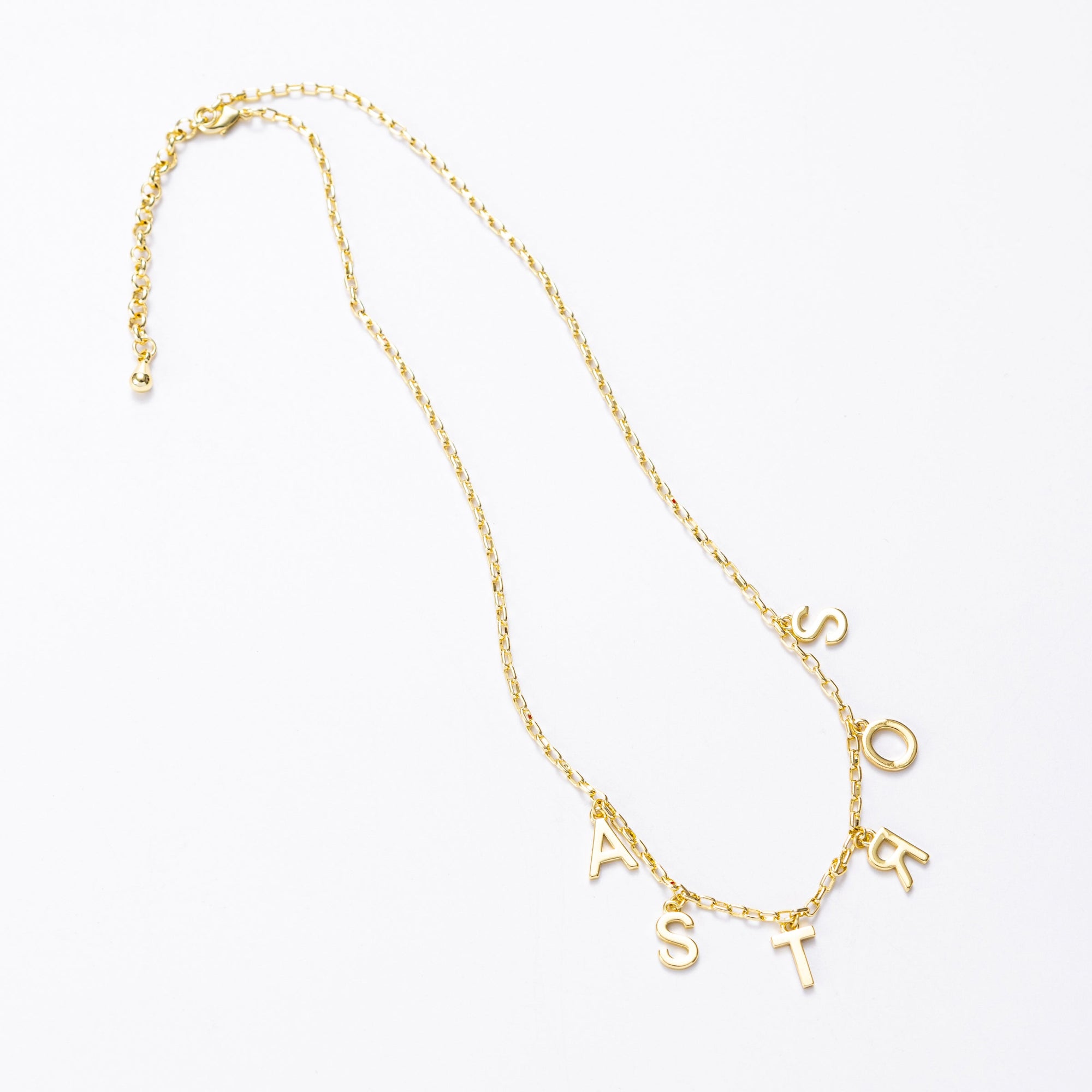 Bijoux Sport by Luv Aj MLB Charm Letter Necklace | Houston Astors | Gold