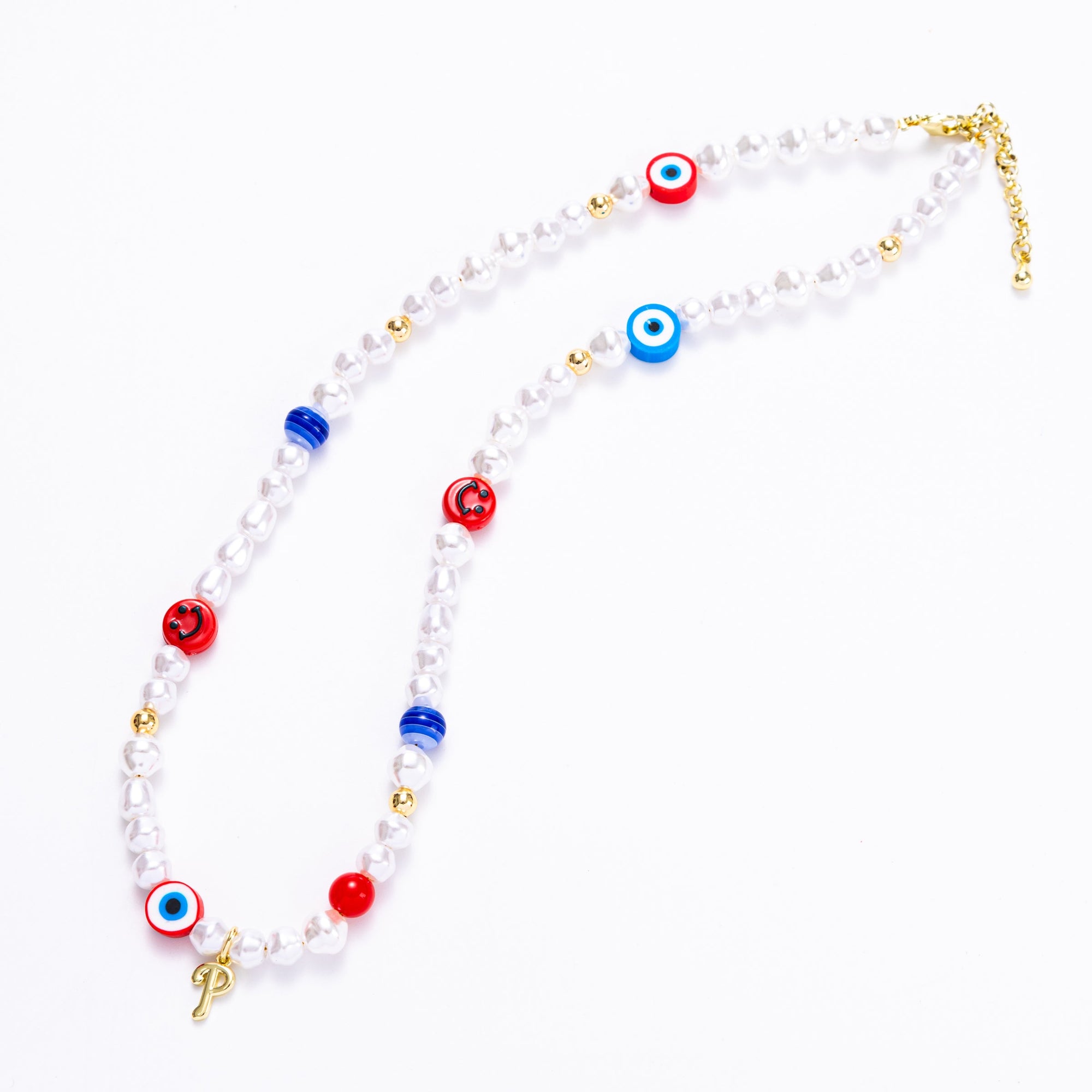 Bijoux Sport by Luv Aj MLB Pearl Bead Logo Necklace | Pearls | Philadelphia Phillies