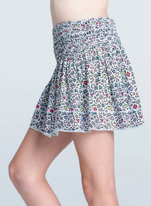 Kids | Retro Doodles Smocked Skirt | Multi