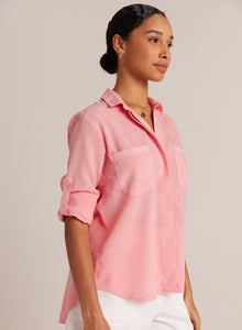 Split Back Button Down | Blossom Pink