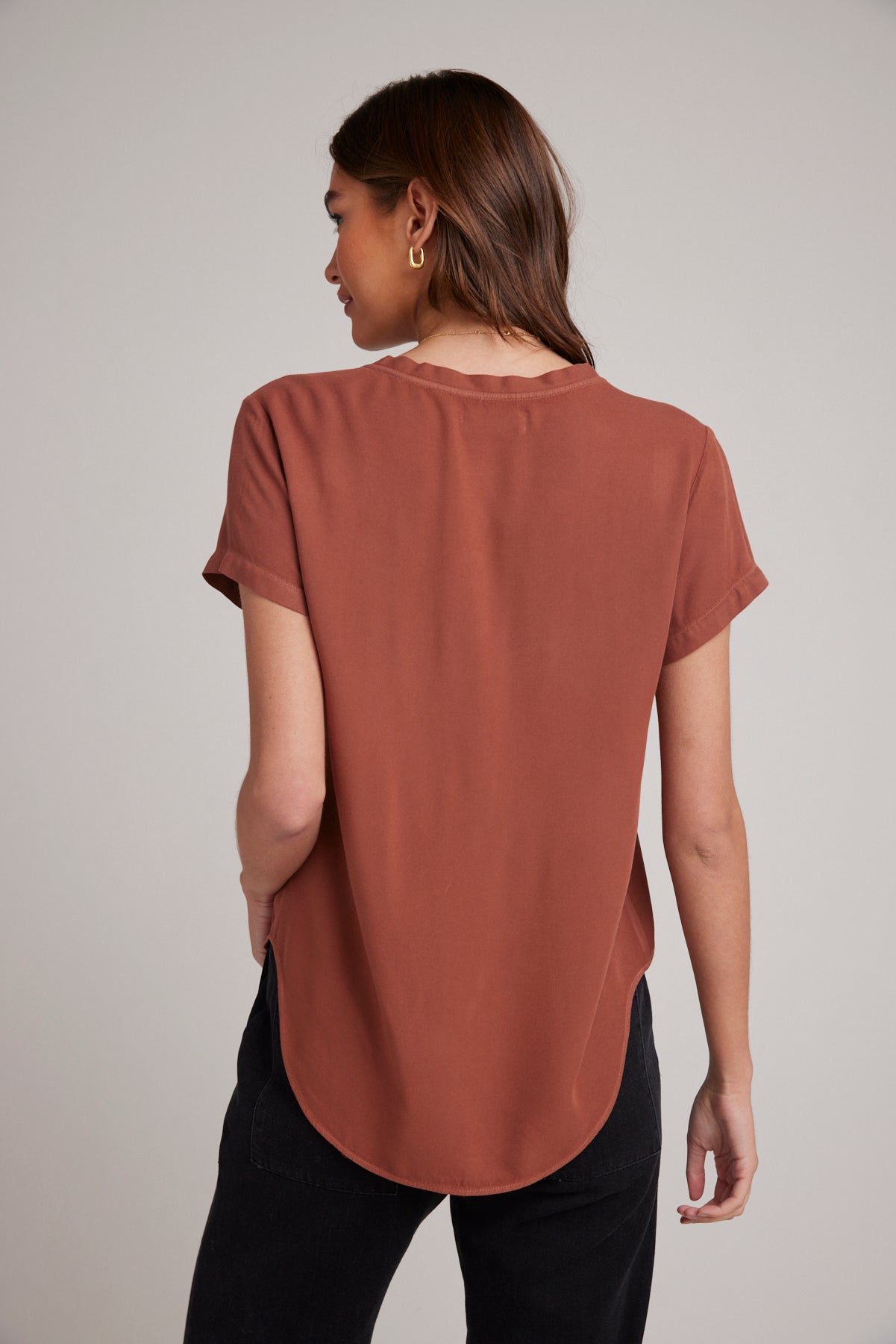 V-Neck Tee - Autumn Amber