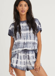 Flowy Short - Glacier Stripe Dye