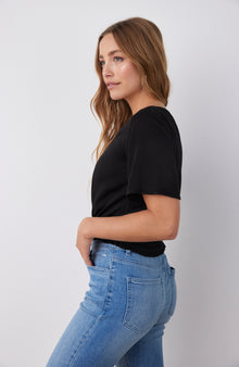 Smocked Waist Top | Black