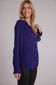 Flowy Button Down - Blue Alligator Dye