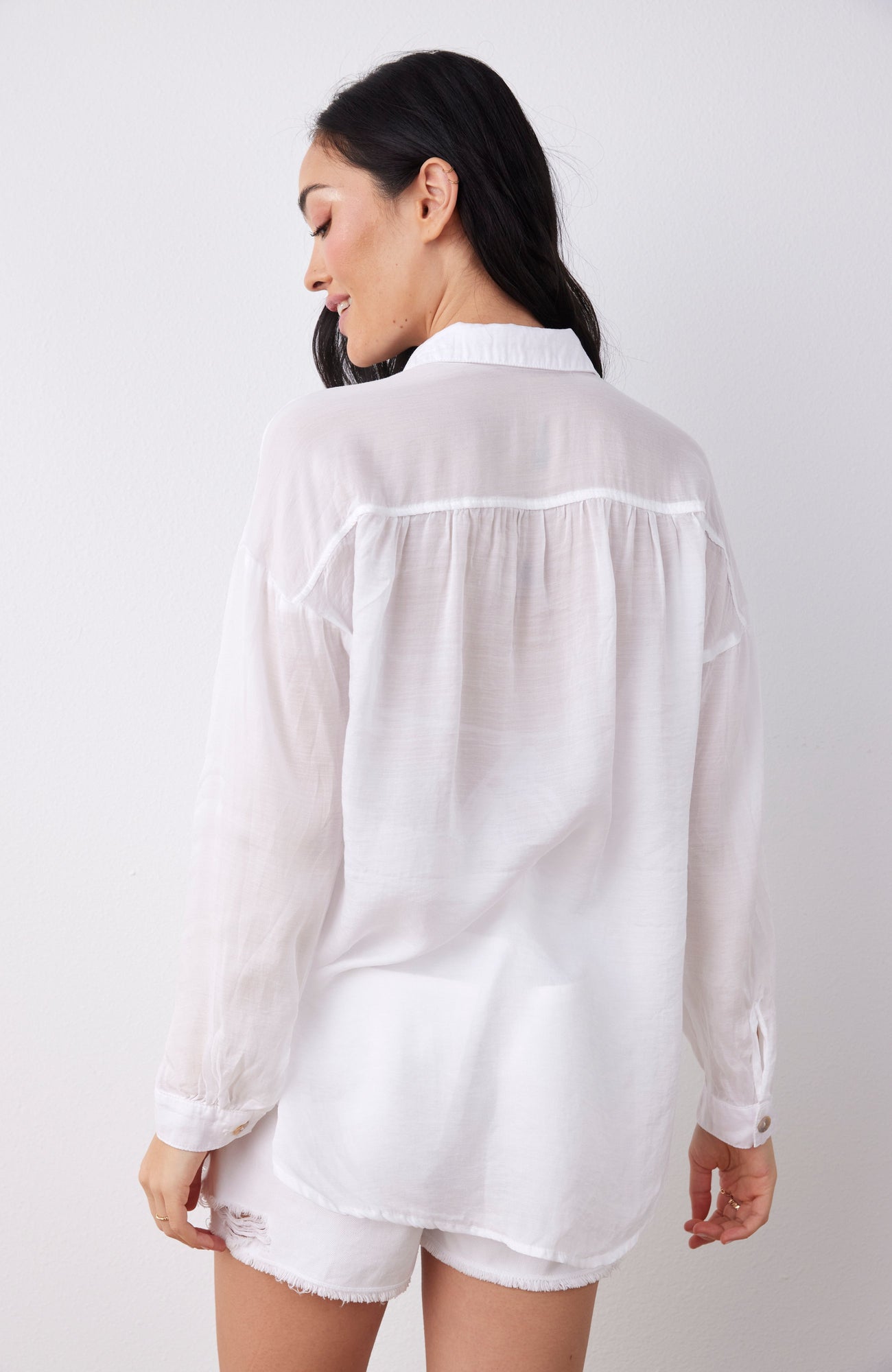 Flowy Beach Shirt | White