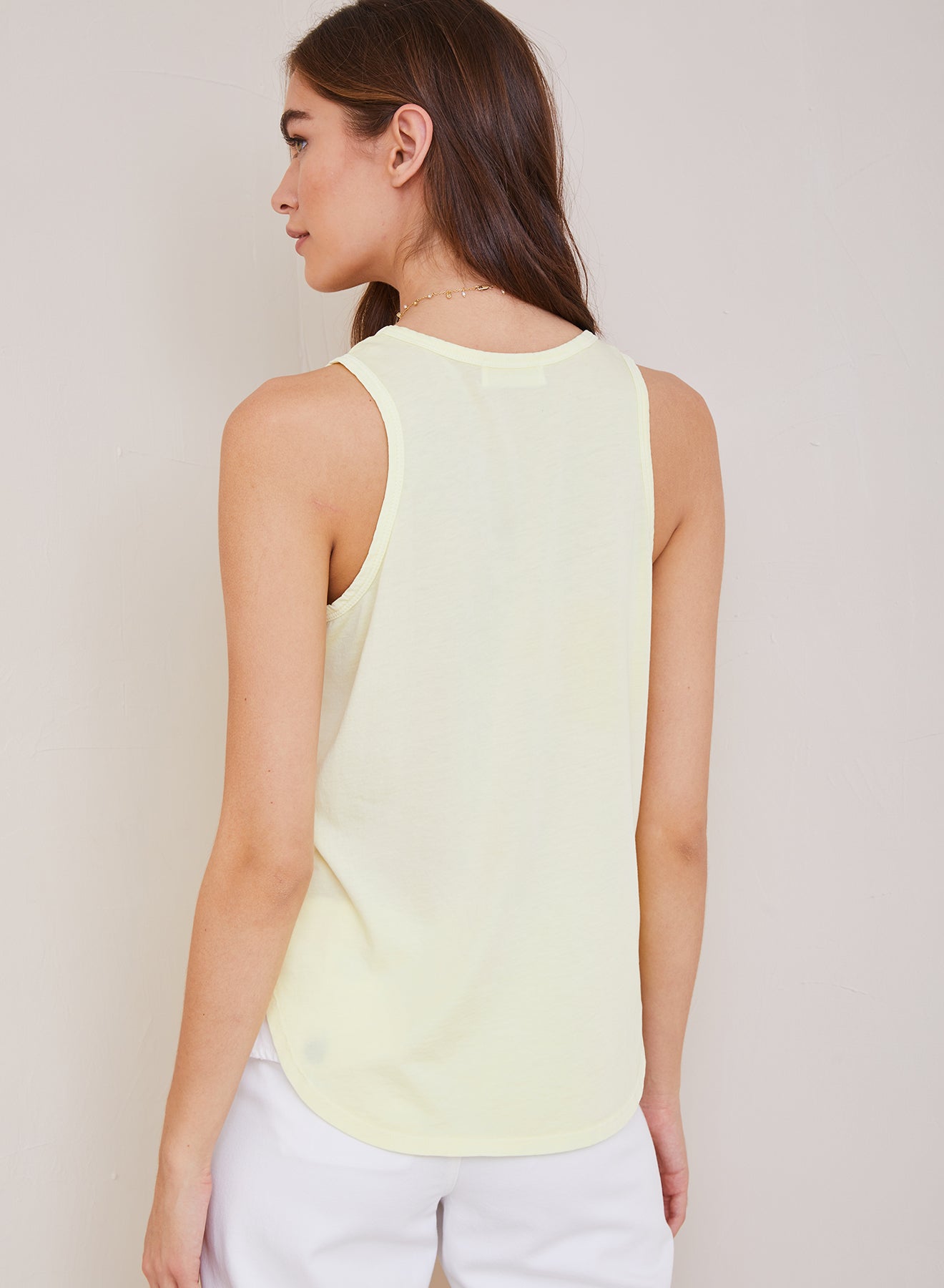 Scoop Neck Tank | Pale Chartreuse