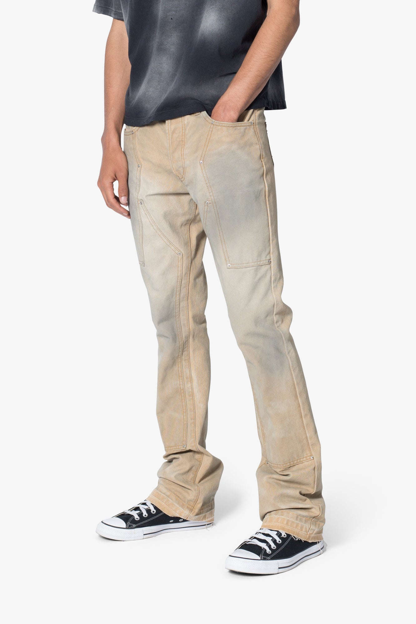 B644 Flare Burnt Cowboy Denim | Black x Brown