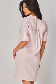 Long Sleeve A Line Dress | Rose Petal