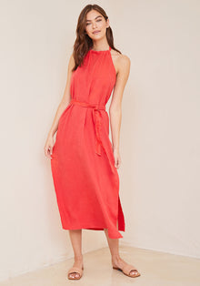 Smocked Waist Halter Midi Dress | Azalea