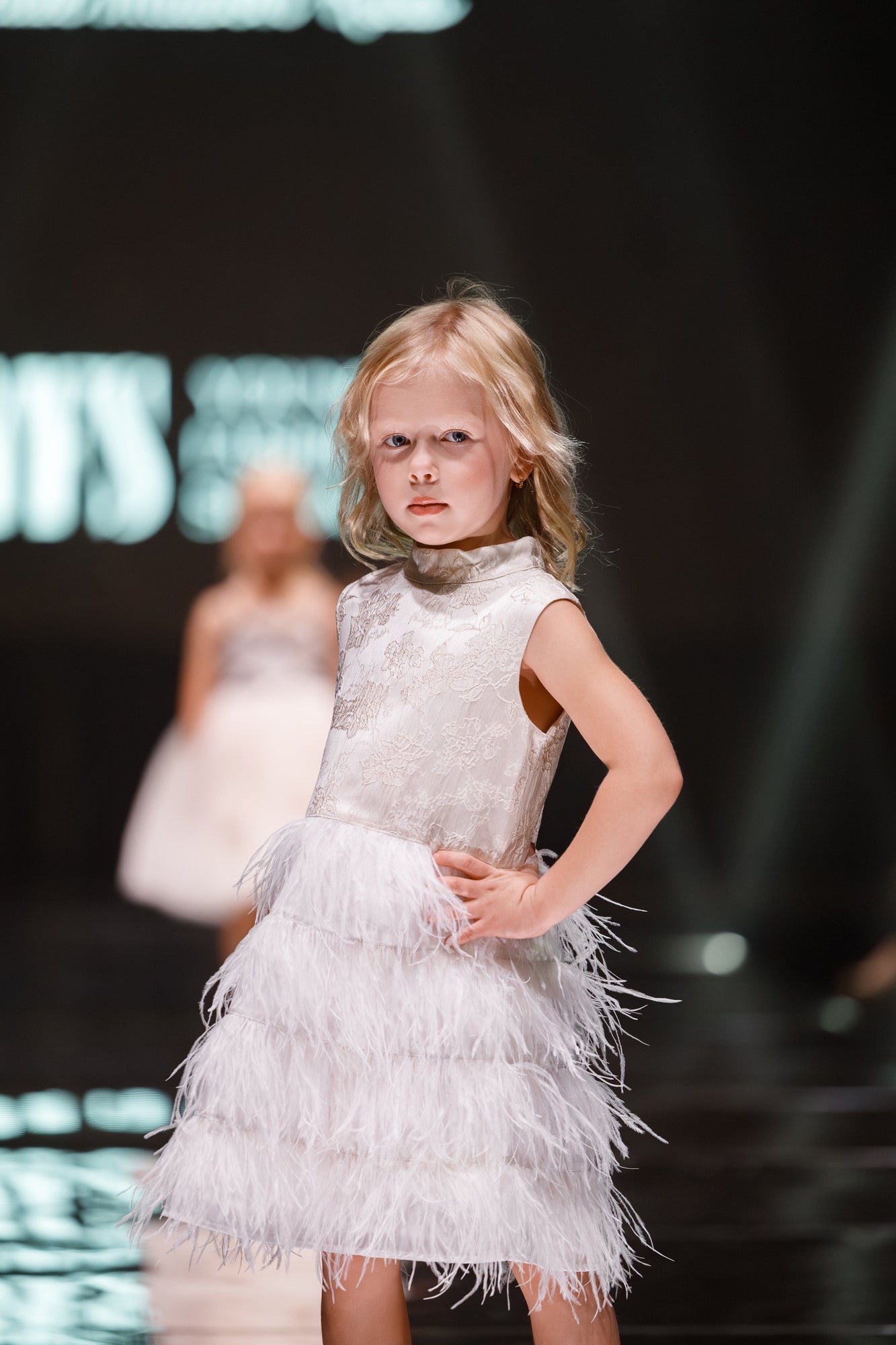 Girl | Eliza Feather Dress | Ivory